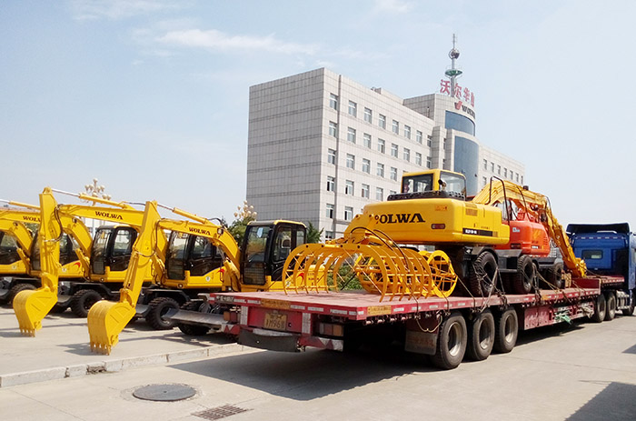 沃尔华集团6台新型挖掘机顺利出口乌兹别克斯坦