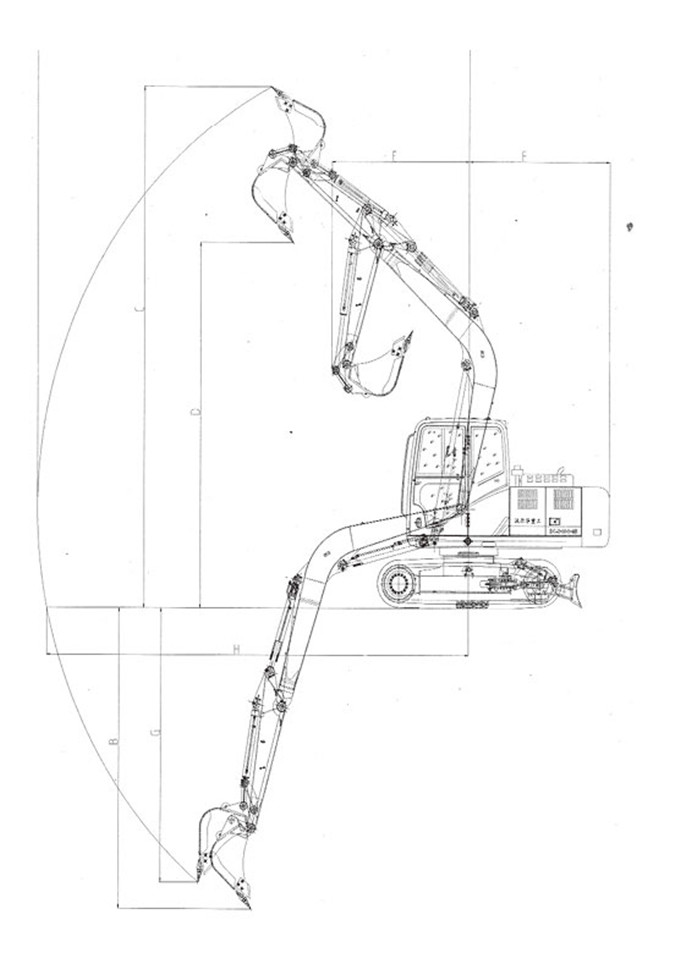 沃尔华DLS100-9B 9吨履带式液压挖掘机工作参数