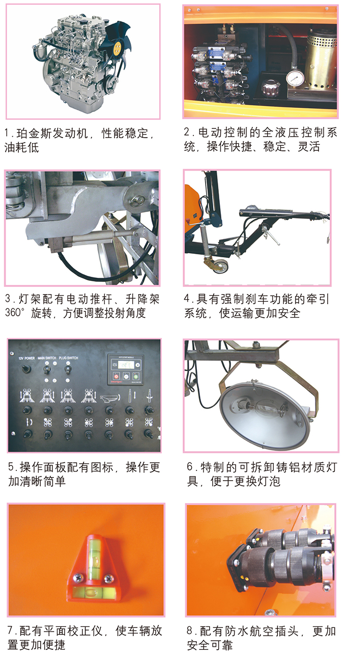 沃尔华GNZM63C液压升降拖车式照明车介绍